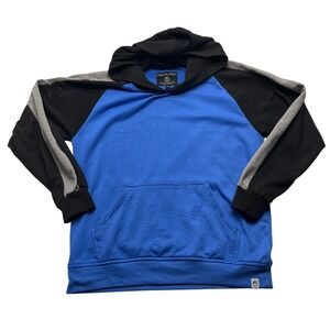 Free Planet Mens Colorblock Hoodie Blue Black Grey FF9M50BLU Size M